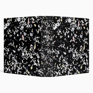 Marble Texture Black 3 Ring Binder