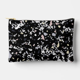 Marble Texture Black Accessory Pouch