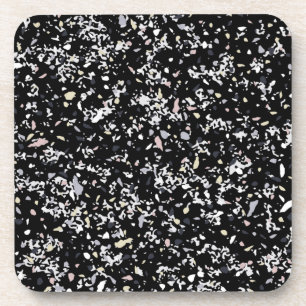 Marble Texture Black        Beverage Coaster