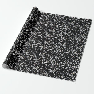 Marble Texture Black Wrapping Paper