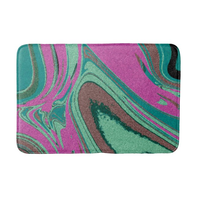 Marble Texture Colorful    Bath Mat (Front)