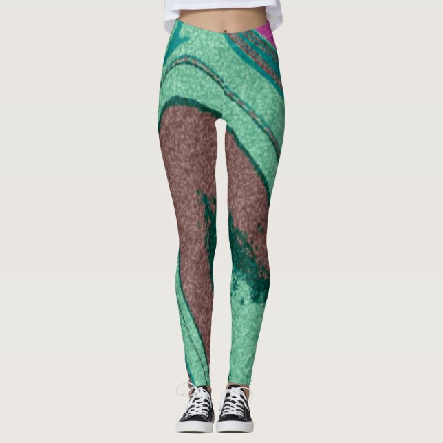 Marble Texture Colorful      Leggings (Front)