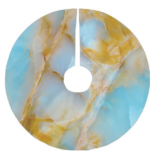 Marble texture, colorful onyx interior. brushed polyester tree skirt
