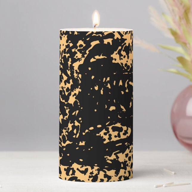 Marble Texture Cute  Pillar Candle (In Situ)