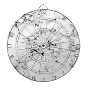 Marble texture dartboard with darts