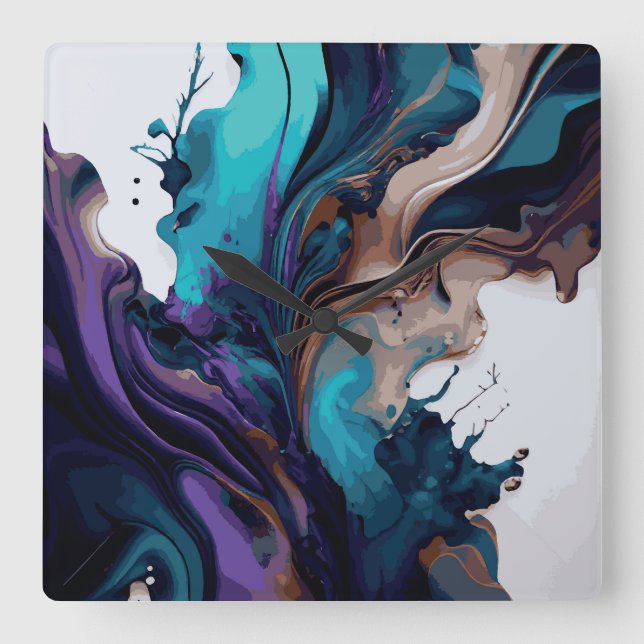  Marble texture design Square Wall Clock (Front)