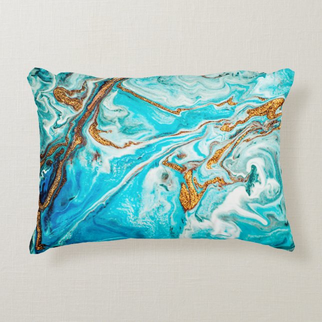 Marble texture. Eastern technique. Contemporary ar Accent Pillow (Front)