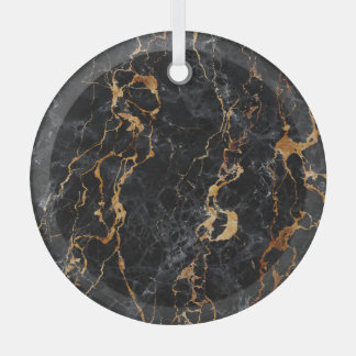 Marble Texture: Elegant Stone Surface. Glass Ornament