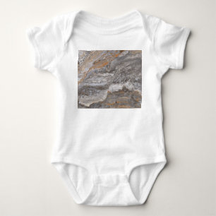 Marble Texture: Italian Limestone Elegance. Baby Bodysuit