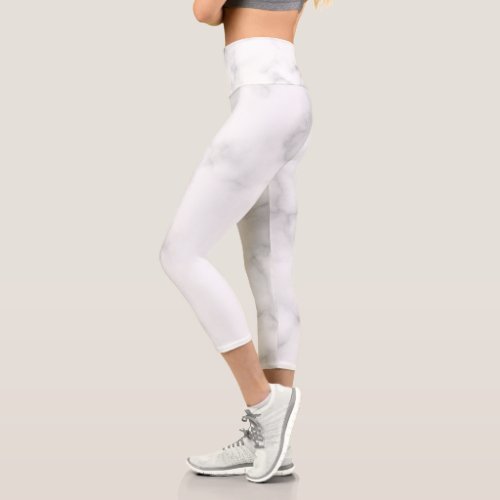 Marble Texture Pattern Capri Leggings