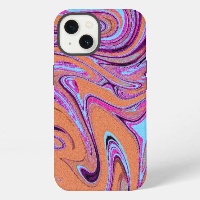 Marble Texture Pattern Colorful Cute Iphone Case (Back)