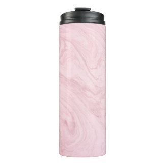 Marble texture pink lavender thermal tumbler