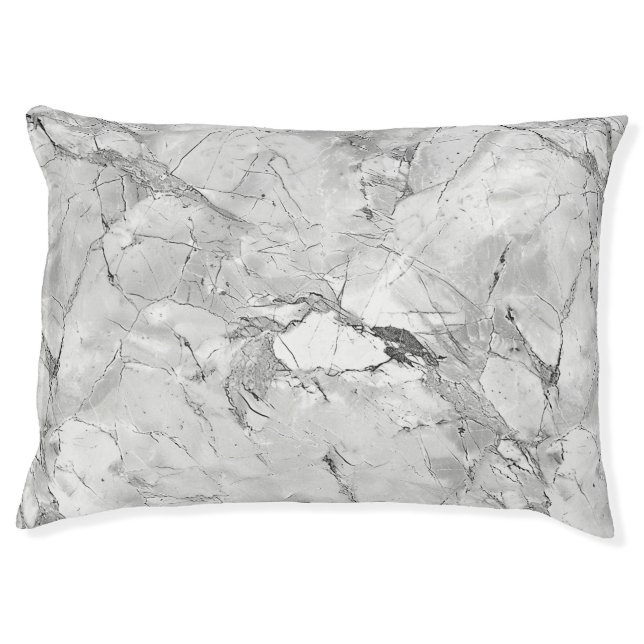 Marble Texture Regal Stone Vein Custom Indoor Dog  Pet Bed (Front)