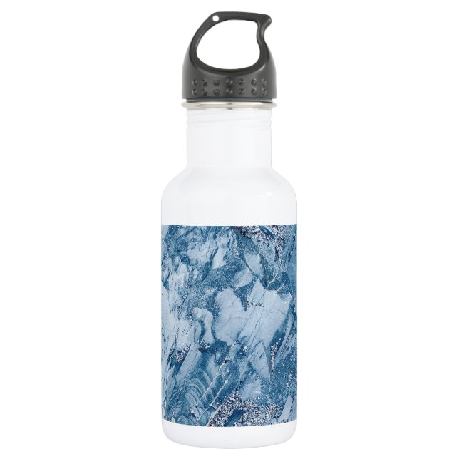 Marble Texture Stainless Steel Water Bottle (Front)