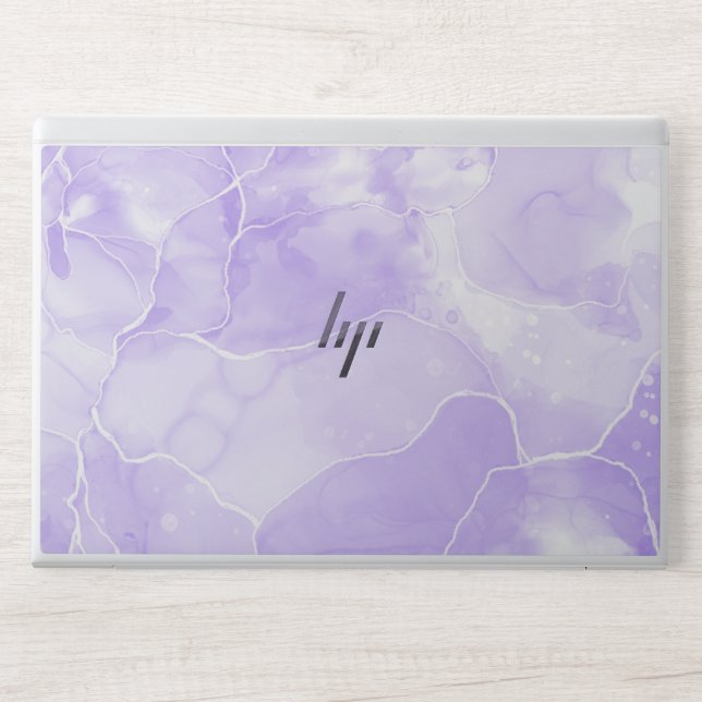 Marble Texture Violet Opalescence Magnet, HP Laptop Skin (Front)