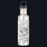 Marble texture water bottle<br><div class="desc">Black and white marble looking pattern. Photography.</div>
