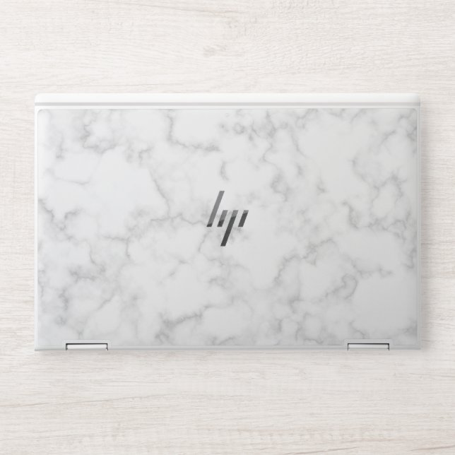 Marble-texture-white-pattern HP Laptop Skin (Front)