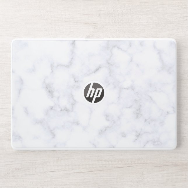 Marble-texture-white-pattern HP Laptop Skin (Front)