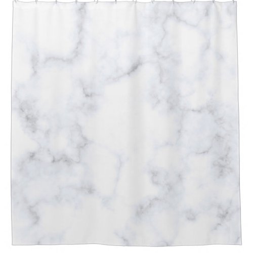 Marble texture white pattern shower curtain