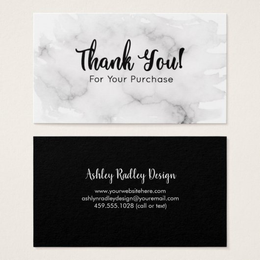 Marble Thank You For Your Purchase (Front & Back)