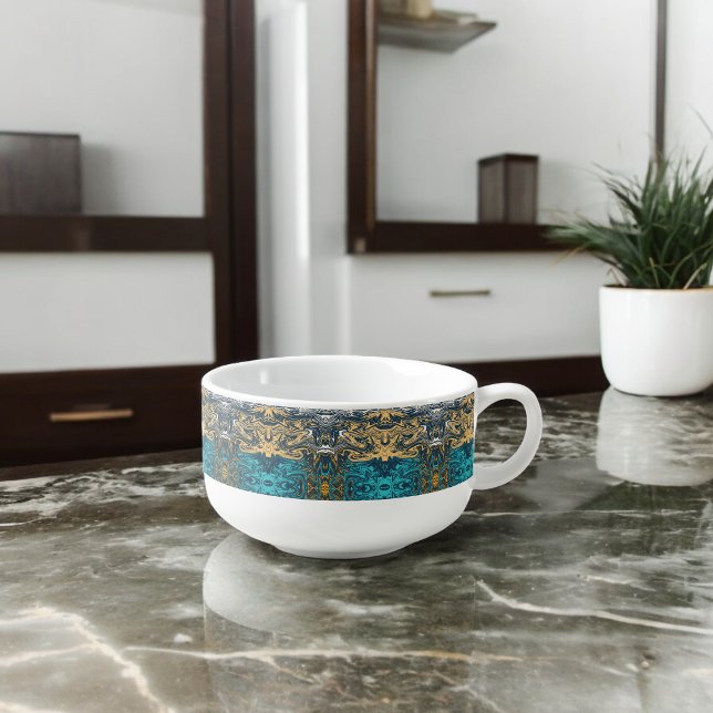 Marble Tile Color Soup Mug (Soup Mug)