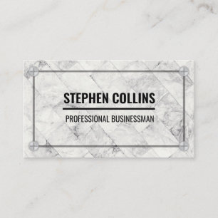 Marble Tiles Metal Screws Business Card