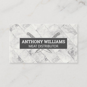 Marble Tiling Chef Knives Business Card