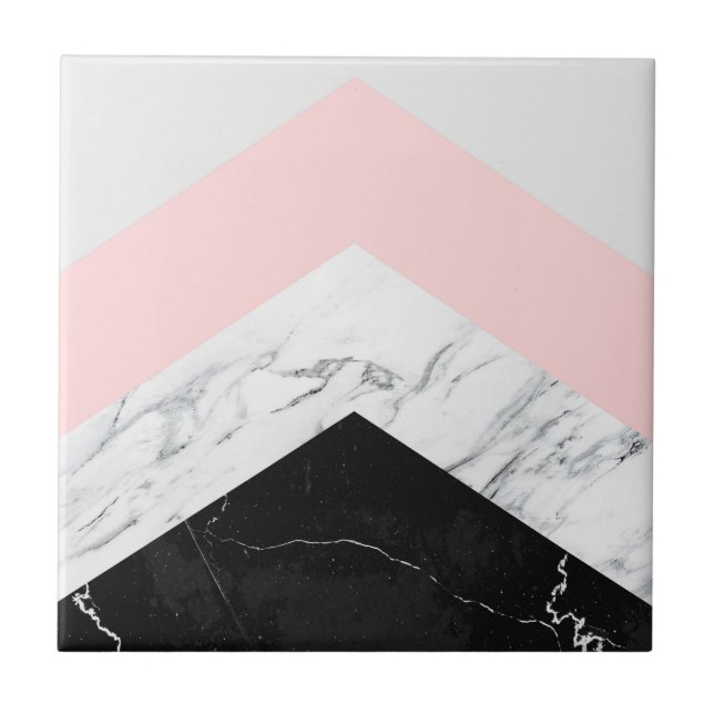 Marble Triangles Ceramic Tile (Front)