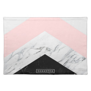 Marble Triangles Cloth Placemat
