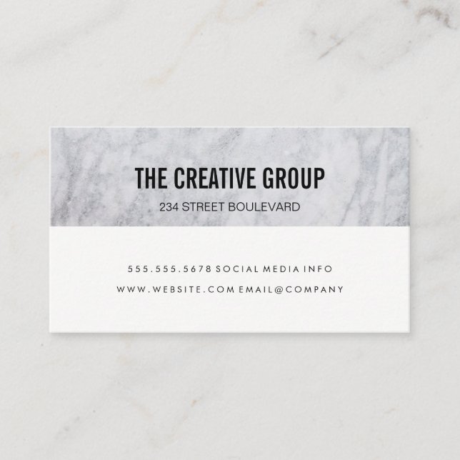 Marble Trim Color Block Discount Card (Front)
