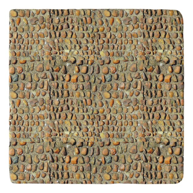 Marble Trivet Cork Bottom Great Stone Photo! (Front)