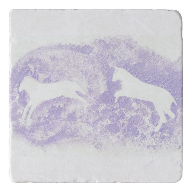 Marble Trivet with Horse Design (Front)
