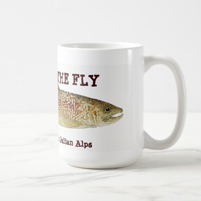 Marble Trout of the Julian Alps- Wild on the Fly Coffee Mug (Right)