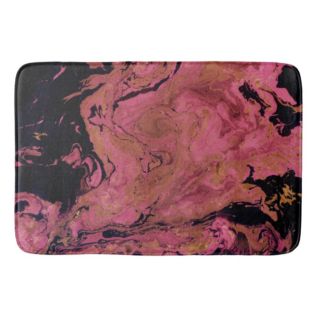 Marble , watercolor bath mat (Front)