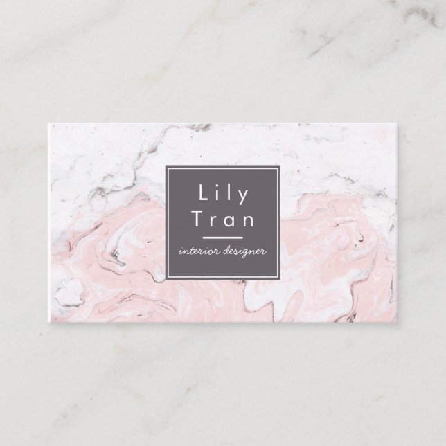 Marble Watercolor Business Card (Front)