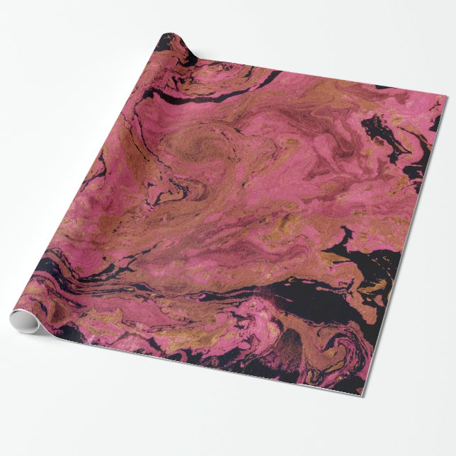 Marble , watercolor wrapping paper (Unrolled)
