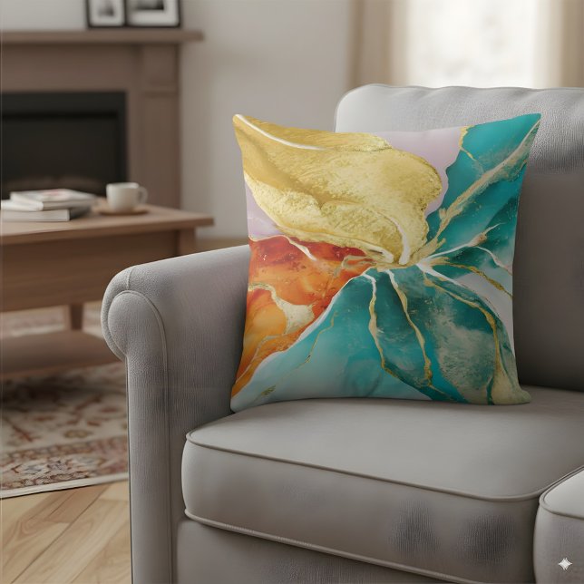 Marble Watercolour Throw Pillow (Creator Uploaded)