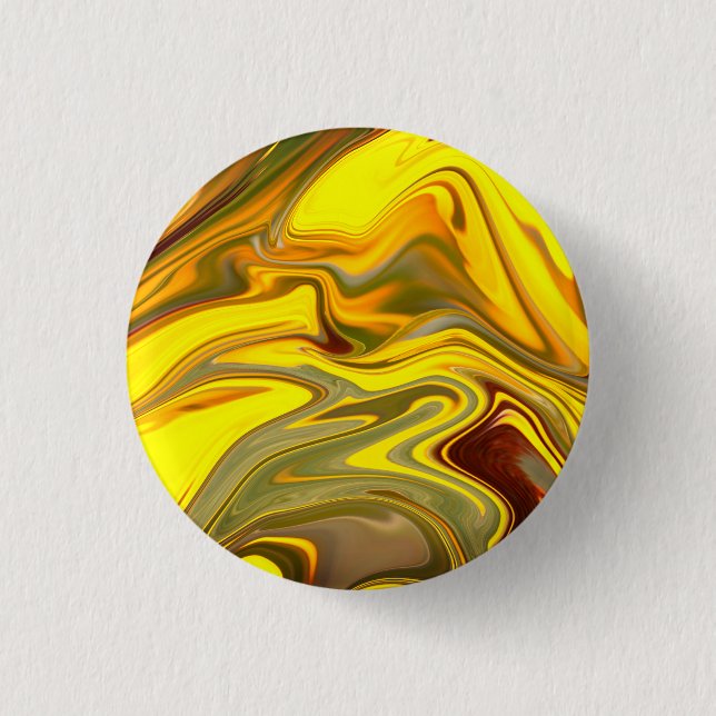 Marble Waves Yellow Digital Paper-55448 Button (Front)