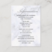 Marble Wedding Details card