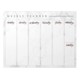 Marble Weekly Planner Notepad