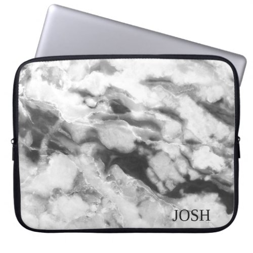Marble White And Gray Design Laptop Sleeve