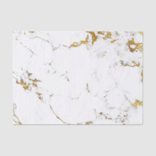 Marble White Gold Abstract Stone Elegant Minimal Tissue Paper