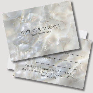 MARBLE WHITE-SILVER SALON GIFT CERTIFICATE