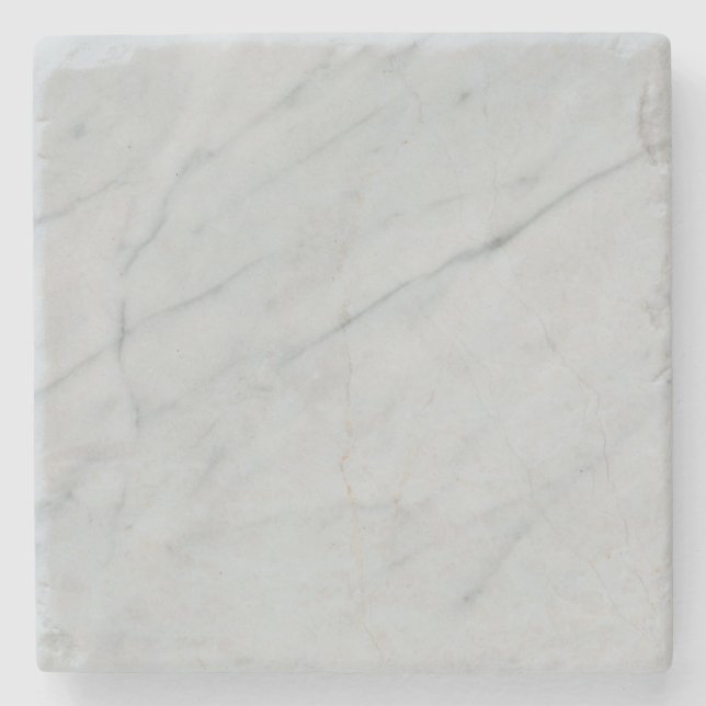 Marble White Stone Coaster (Front)