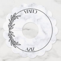Marble Wine Glass Tags - Elegant and Personalized