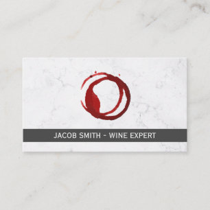 Marble Wine Tasting Wine Stain Business Card