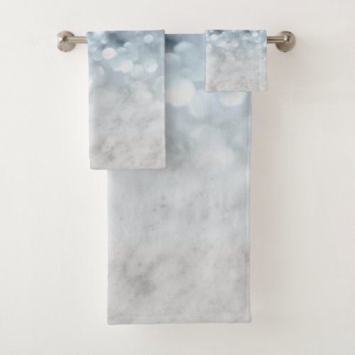 Marble Winter Glitter Dream 1 Bath Towel Set