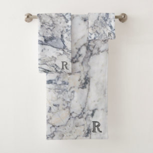 Marble with (or without) your Initial(s) Bath Towel Set