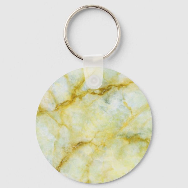 Marble with Yellow Threads Keychain (Front)