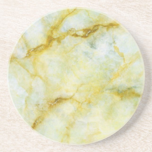 Marble with Yellow Threads Sandstone Coaster (Front)